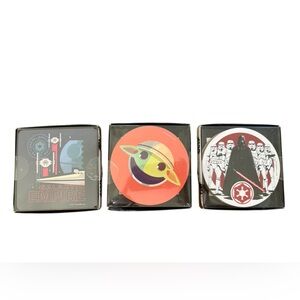 Disney Star Wars Themed Coasters Set 3 packs 12 coasters total new in box